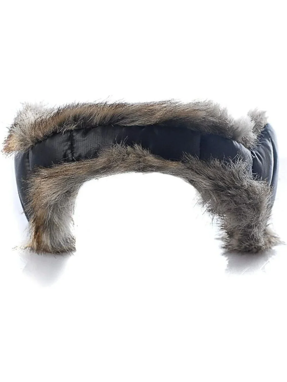 Cozy Down Ear Warmers with Faux Fur, Behind-the-Head Design for Winter Comfort